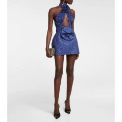 Magda Butrym Polka-dot Corsage Silk Miniskirt