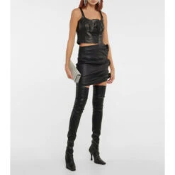 Magda Butrym Embellished Leather Tank Top