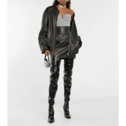 Magda Butrym High-rise Leather Miniskirt