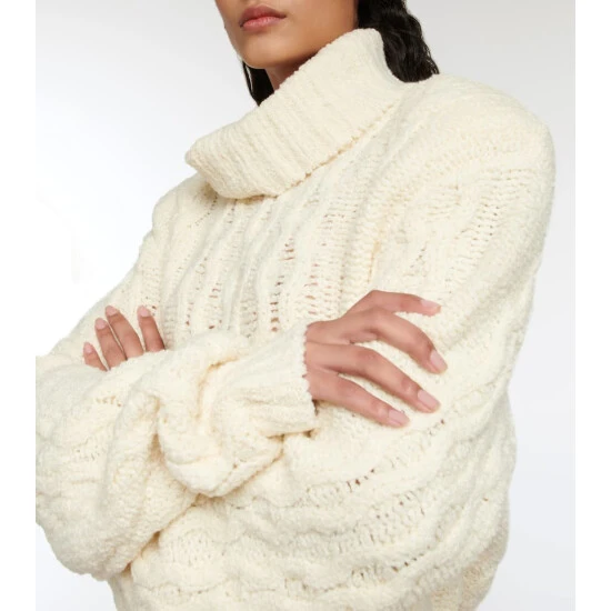 Magda Butrym Cable-knit Turtleneck Sweater - Image 3