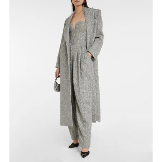 Magda Butrym Wool-blend Tweed Bustier